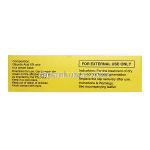 グライコ 6, グリコール酸 クリーム 6%, 30g, 箱側面情報